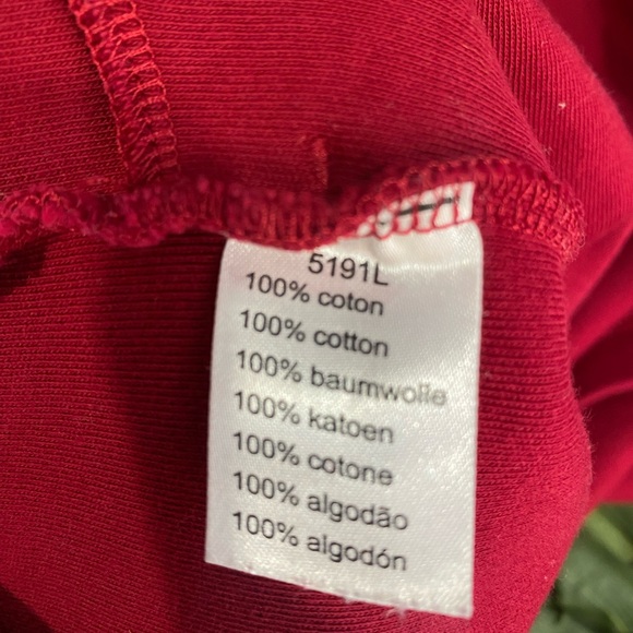 Lacoste Vintage Oversized Red Quarter Zip Sweatshirt Hoodie Pockets Size Medium - Picture 10 of 10